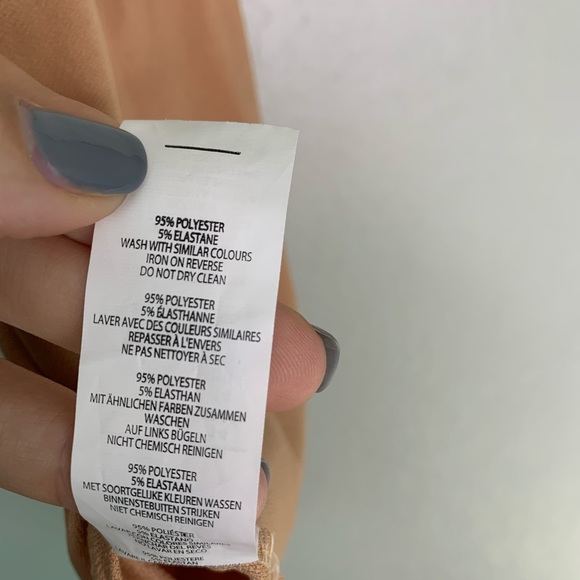 NEW Boohoo tan split mini sheath dress size 10 - Picture 8 of 8